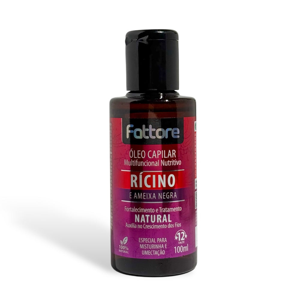 Fattore Óleo Capilar Rícino e Ameixa Negra Multifuncional – 100ml