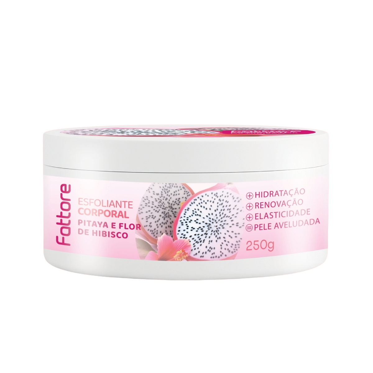 Fattore Kit Pitaya e Flor de Hibisco – Sabonete, Hidratante e Esfoliante (3 Itens)