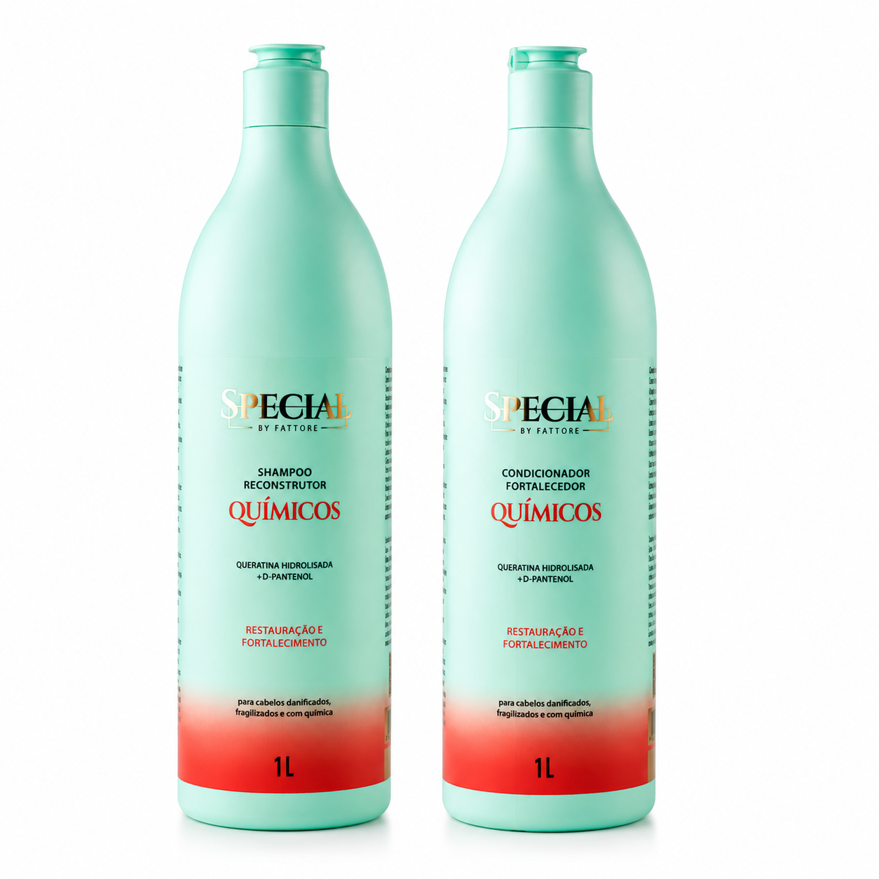 Kit Pós Química Shampoo e Condicionador 1L Special By Fattore