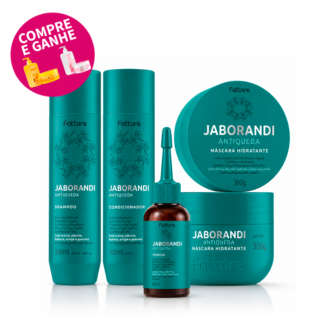 Fattore Kit Jaborandi Antiqueda – Crescimento e Força com Tônico Capilar (4 Itens)