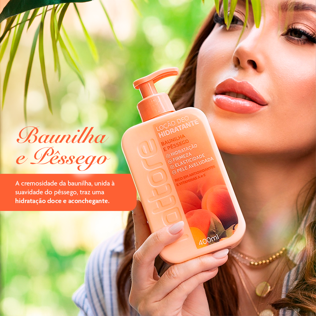 Kit Body Splash Bloom + Hidratante Baunilha e Pêssego – Hidratação e Perfume Envolvente