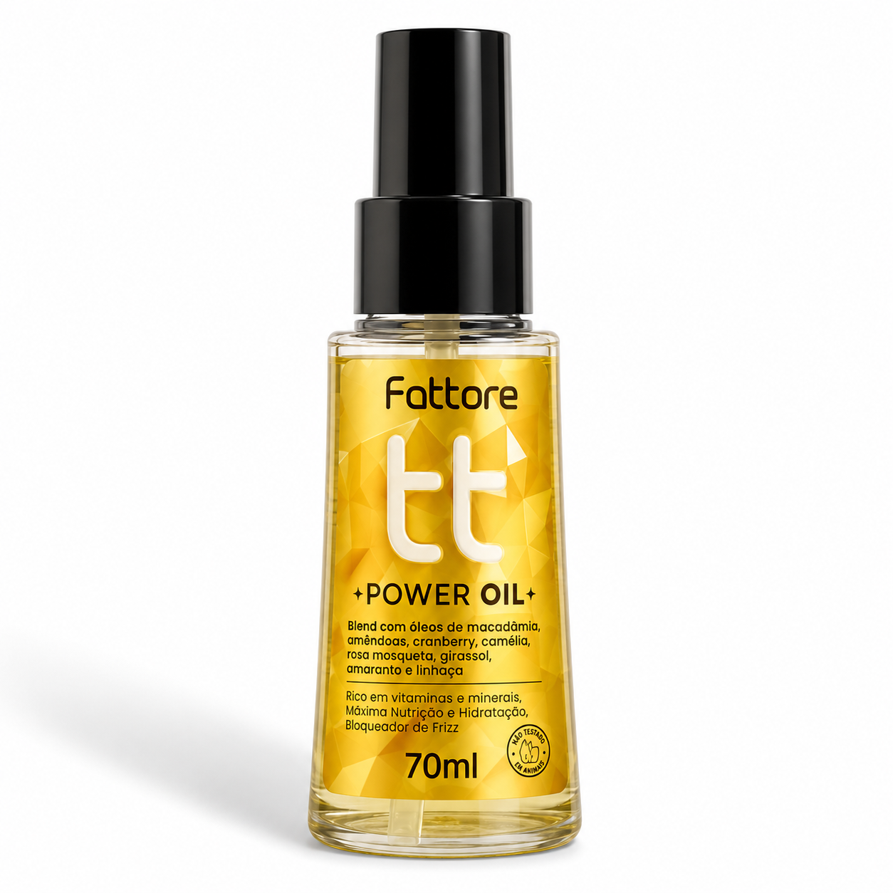 Fattore Reparador de Pontas Power Oil – Antifrizz e Brilho Intenso 70ml