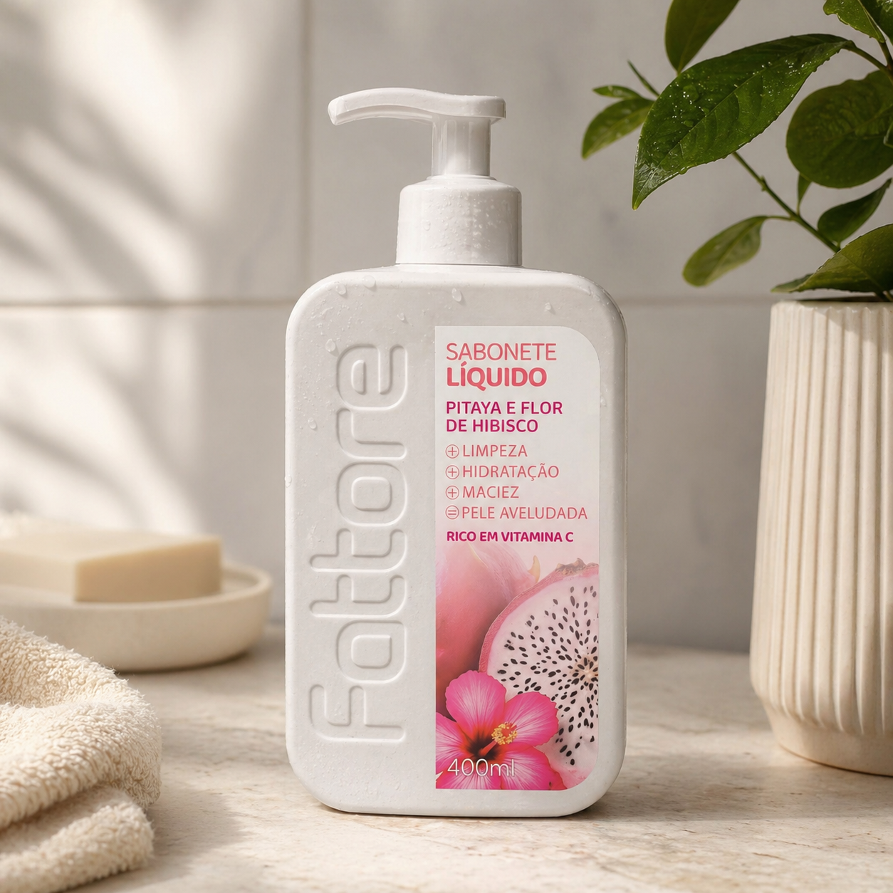 Sabonete Líquido Pitaya e Flor de Hibisco – Limpeza, Hidratação e Maciez