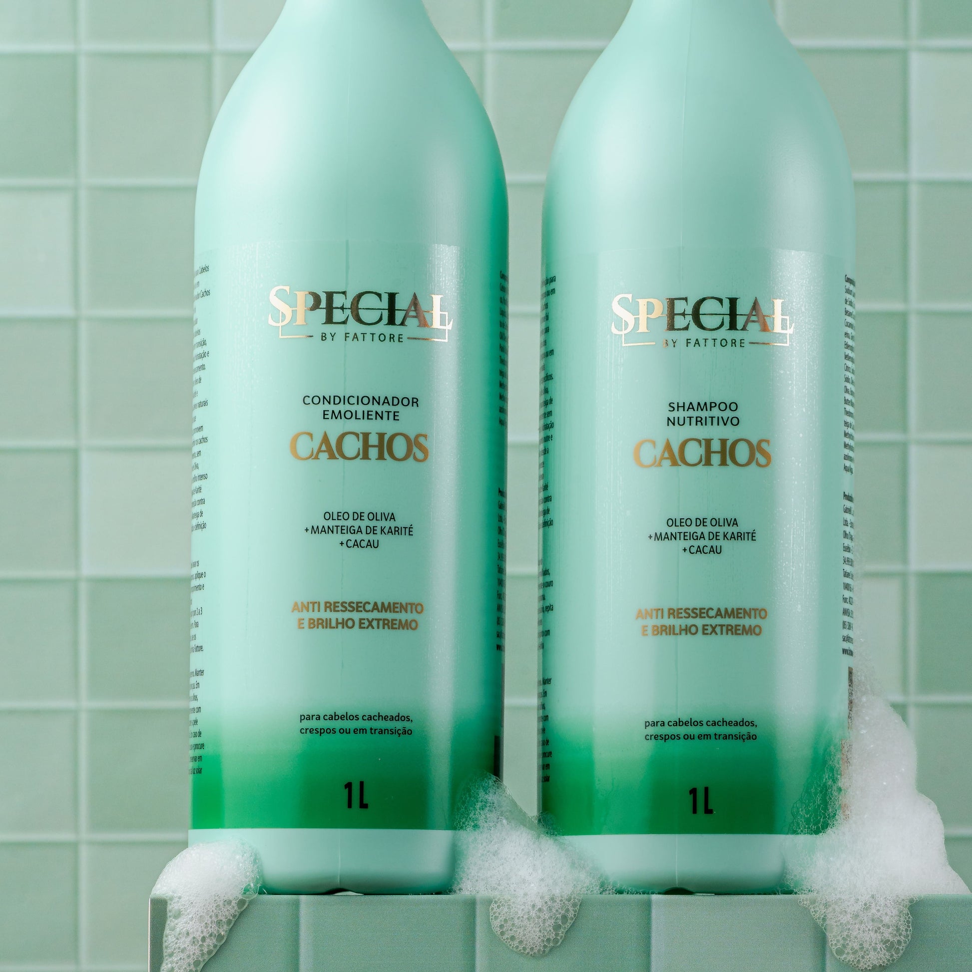Kit Super Cachos Shampoo e Condicionador 1L Special By Fattore