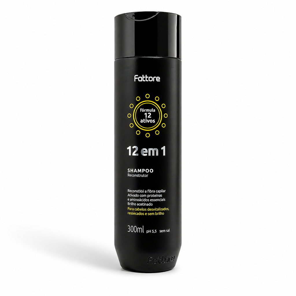 Fattore Shampoo Reconstrutor 12 em 1 Reconstrução Profunda  – 300ml