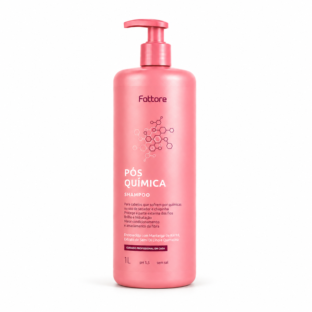 Fattore Shampoo Pós-Química 1L – Limpeza Suave e Hidratação