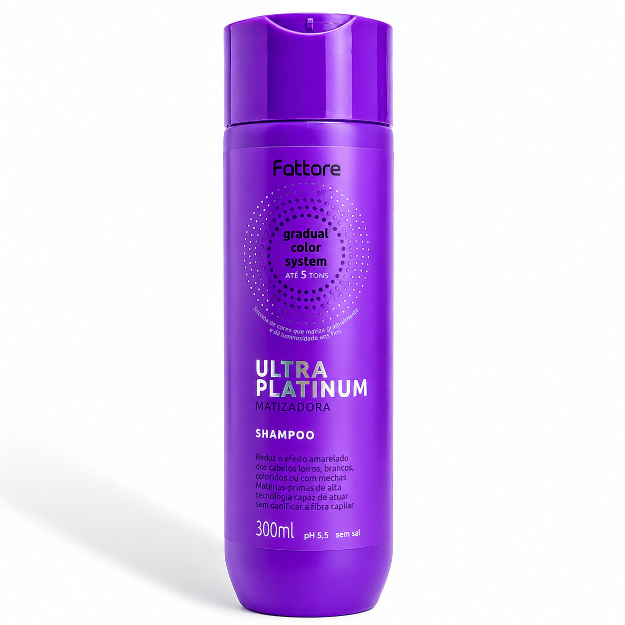 Fattore Shampoo Ultra Platinum Matizador – 300ml