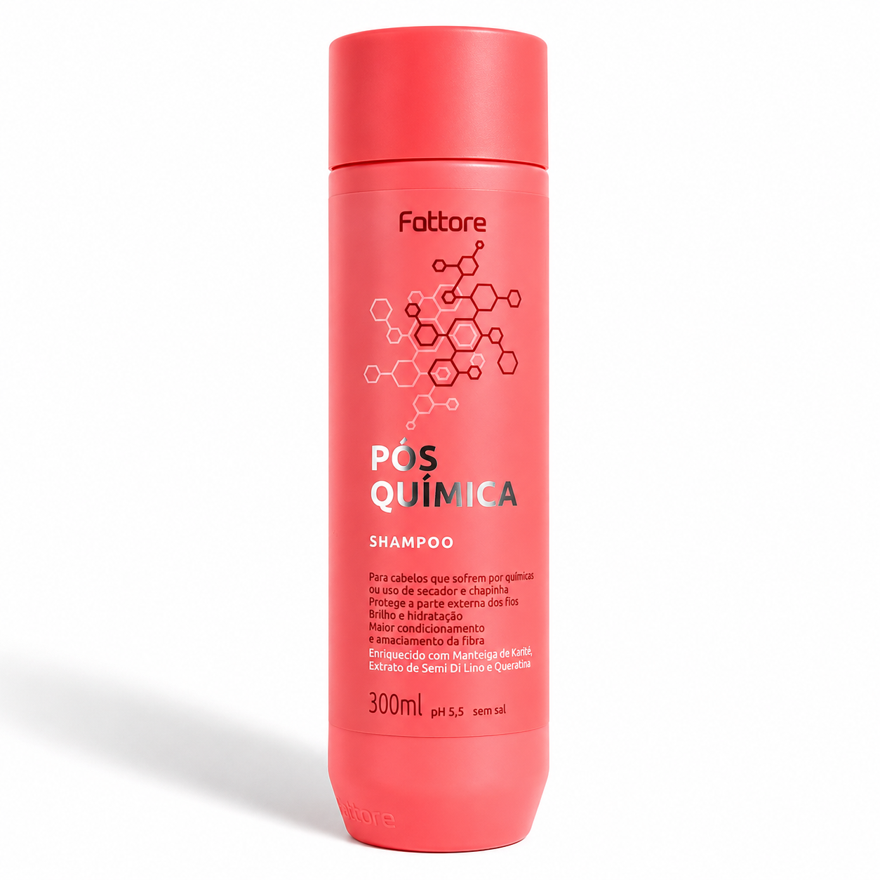 Fattore Shampoo Pós Química 300ml – Manutenção dos Fios