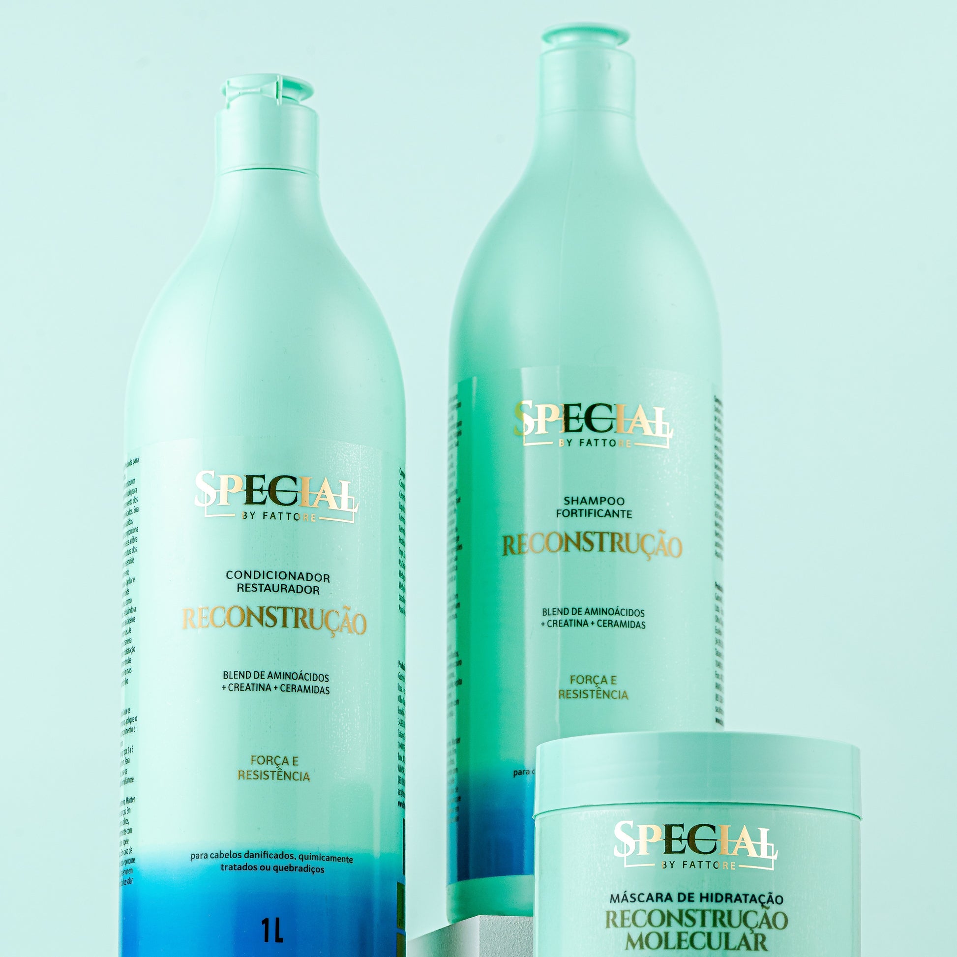Kit Reconstrução Shampoo e Condicionador 1L Special By Fattore