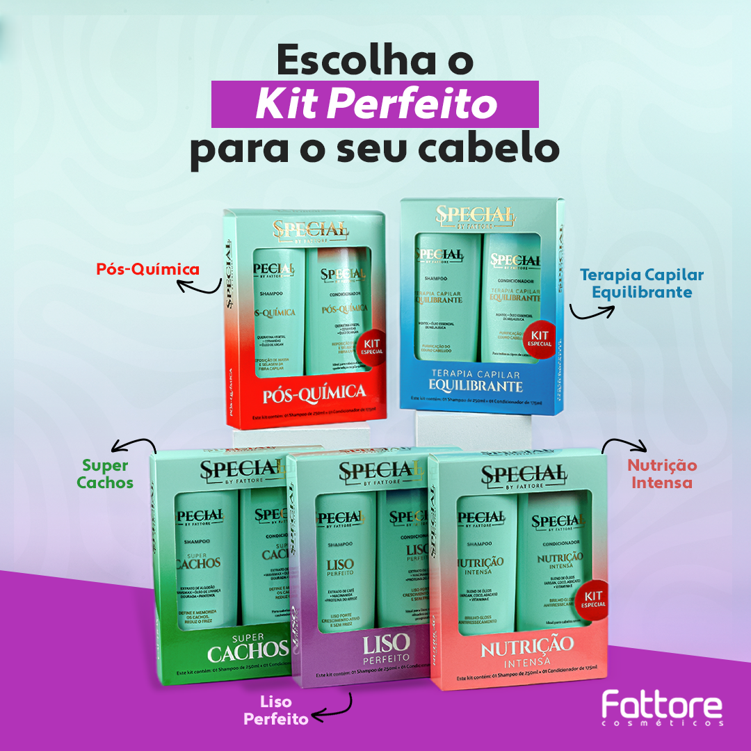 Kit Pós Química Special By Fattore Shampoo 250ml + Condicionador 175ml