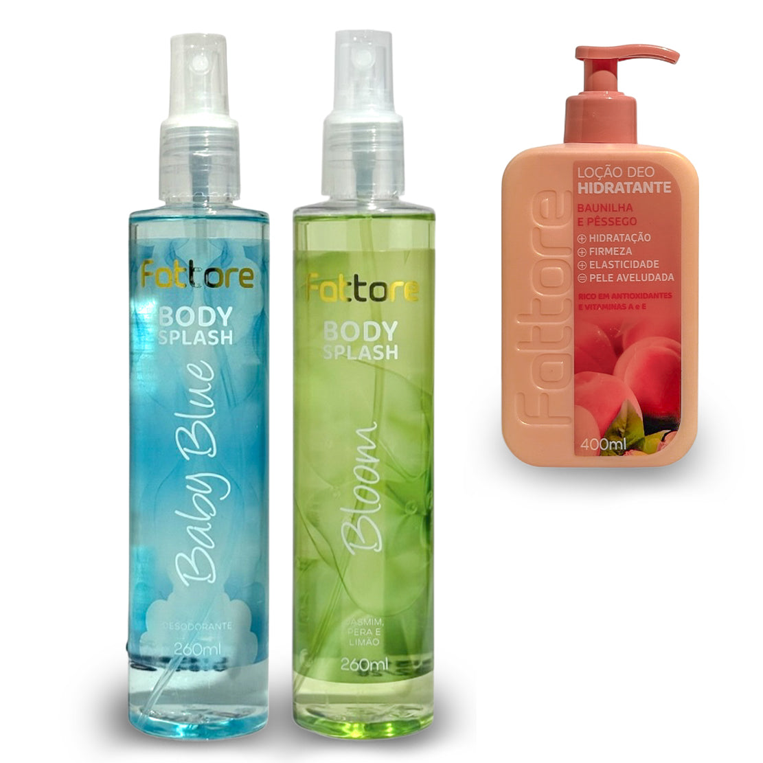 Kit 2 Body splash - Baby Blue e Bloom + Hidratante