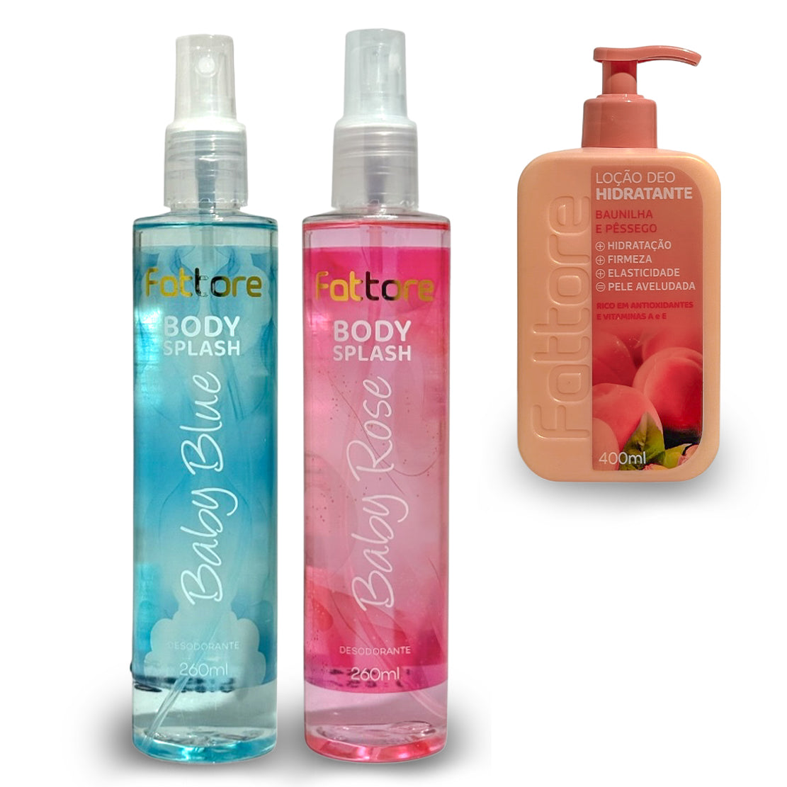 Kit 2 Body splash - Baby Blue e Baby Rose + Hidratante
