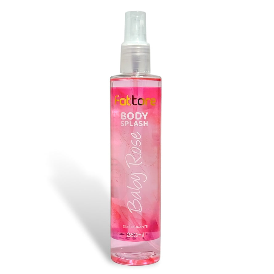 Body Splash Fattore Baby Rose 260ml – Floral Suave, Frescor e Delicadeza