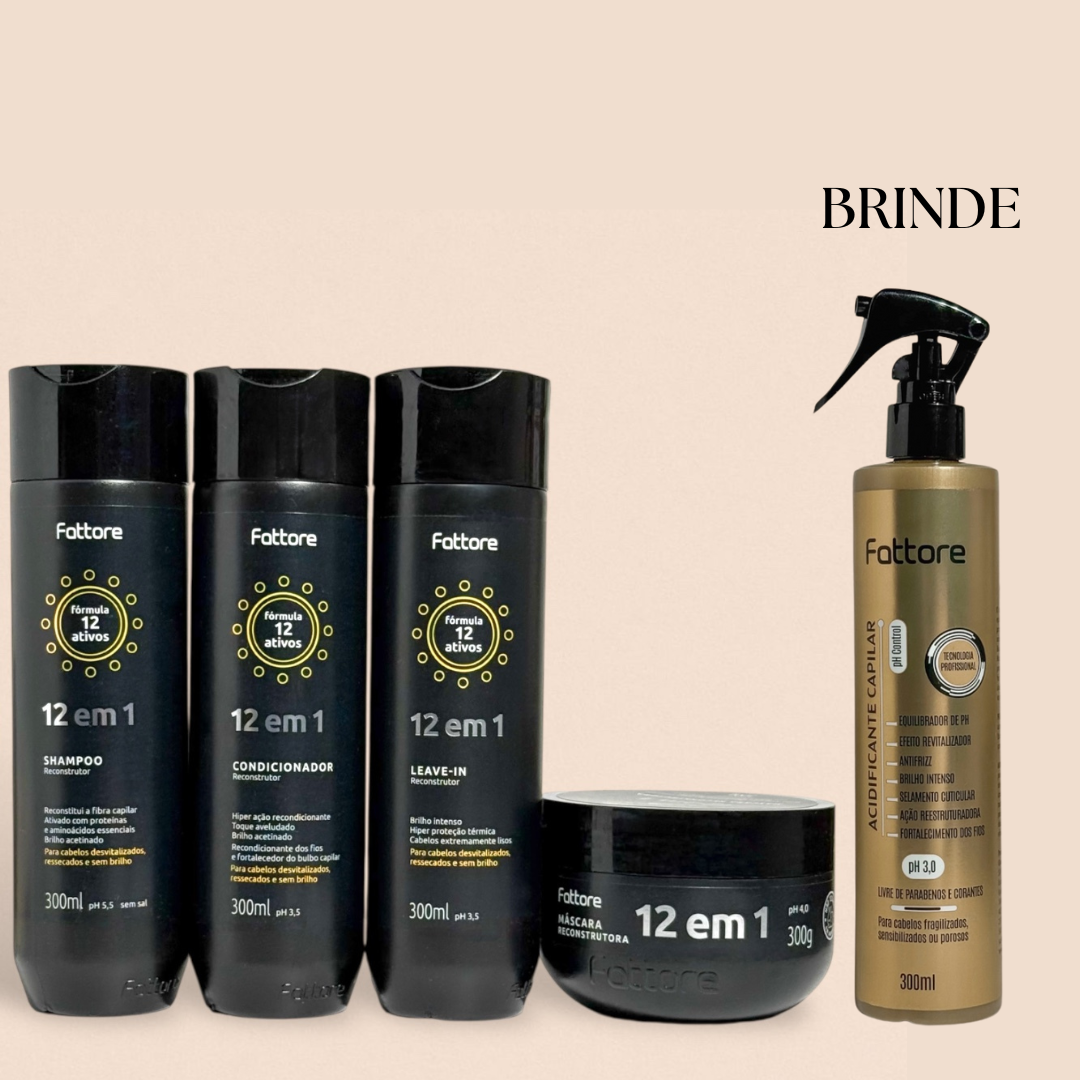 Kit Fattore 12 Em 1 (ganhe um acidificante grátis)