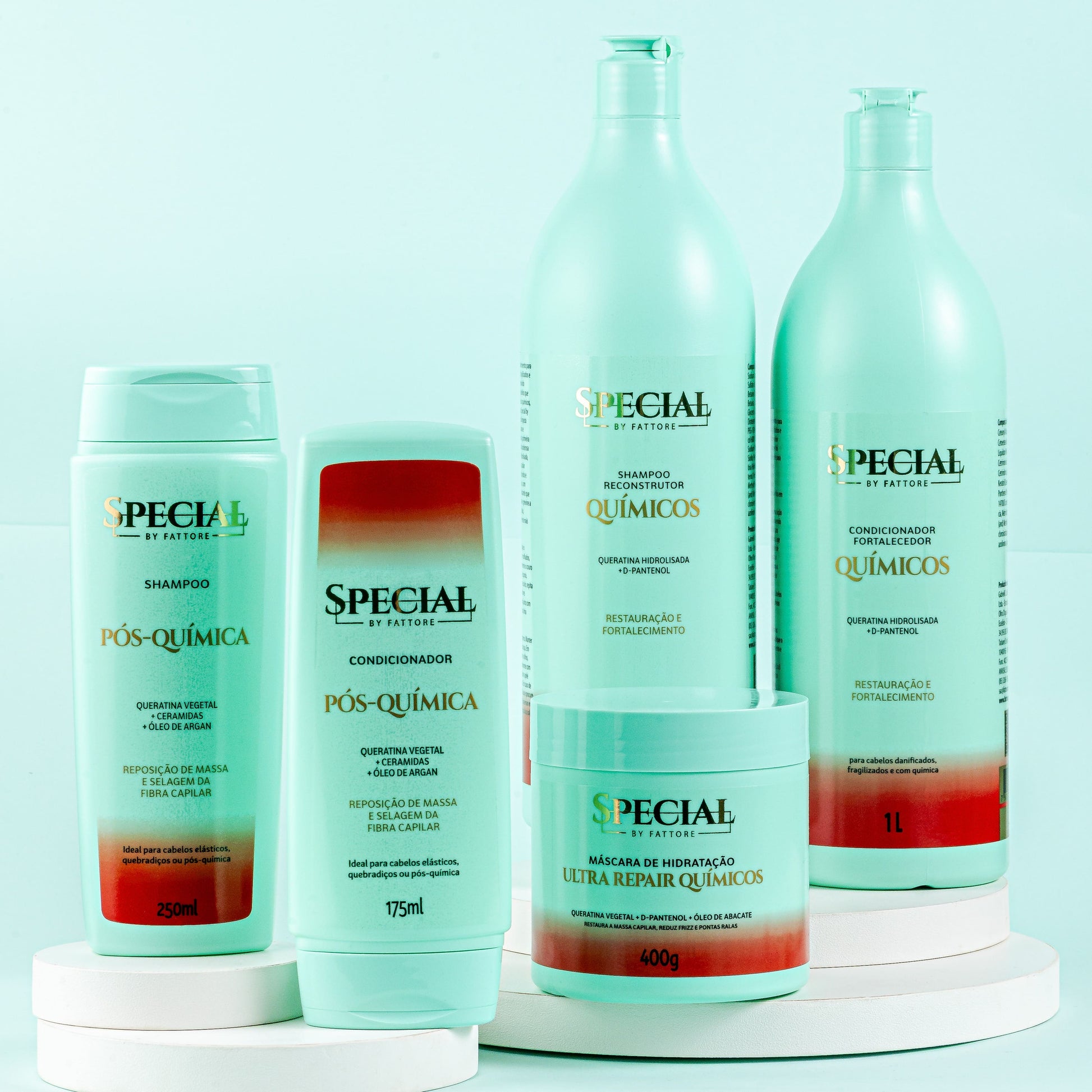 Kit Pós Química Shampoo e Condicionador 1L + Máscara 400g - Special By Fattore