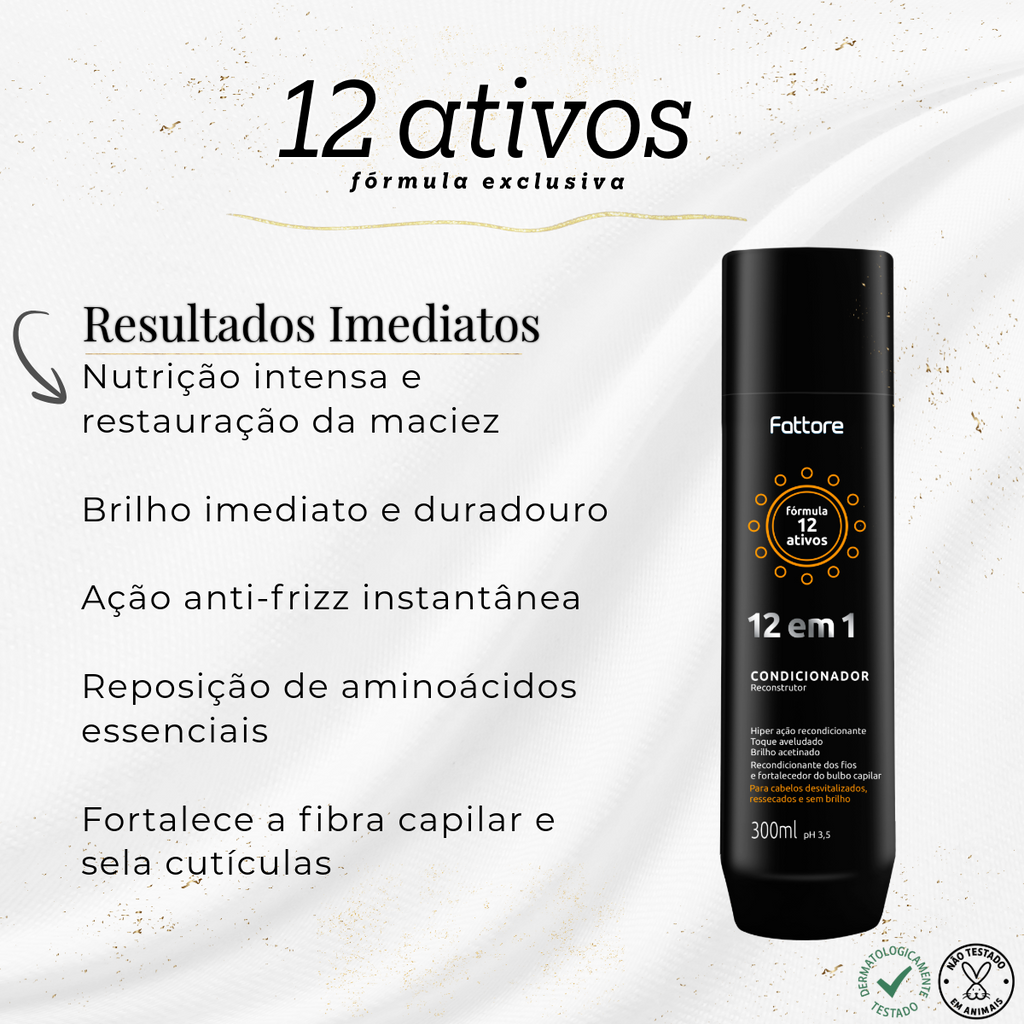 Fattore Condicionador 12 em 1 Reconstrução Profunda – 300ml