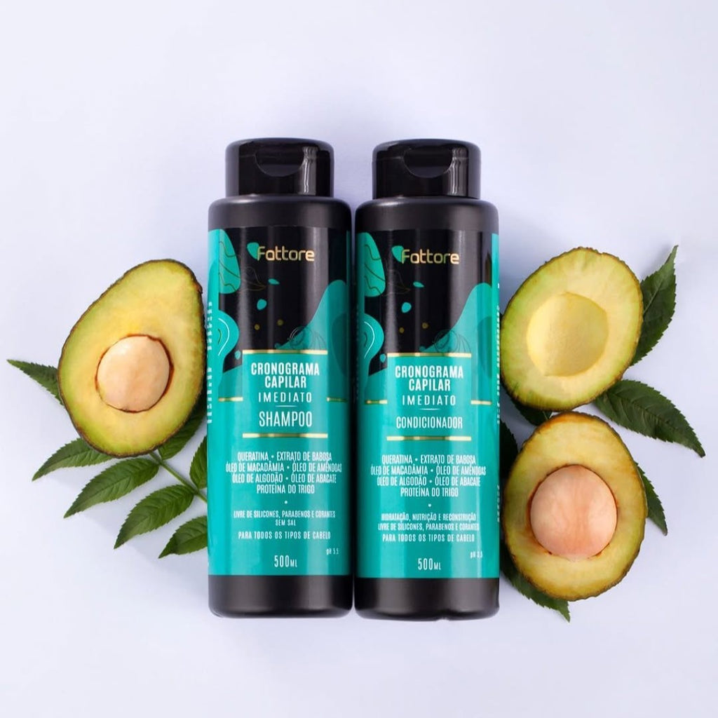 Fattore Kit Cronograma Capilar Imediato Shampoo + Condicionador – 500ml
