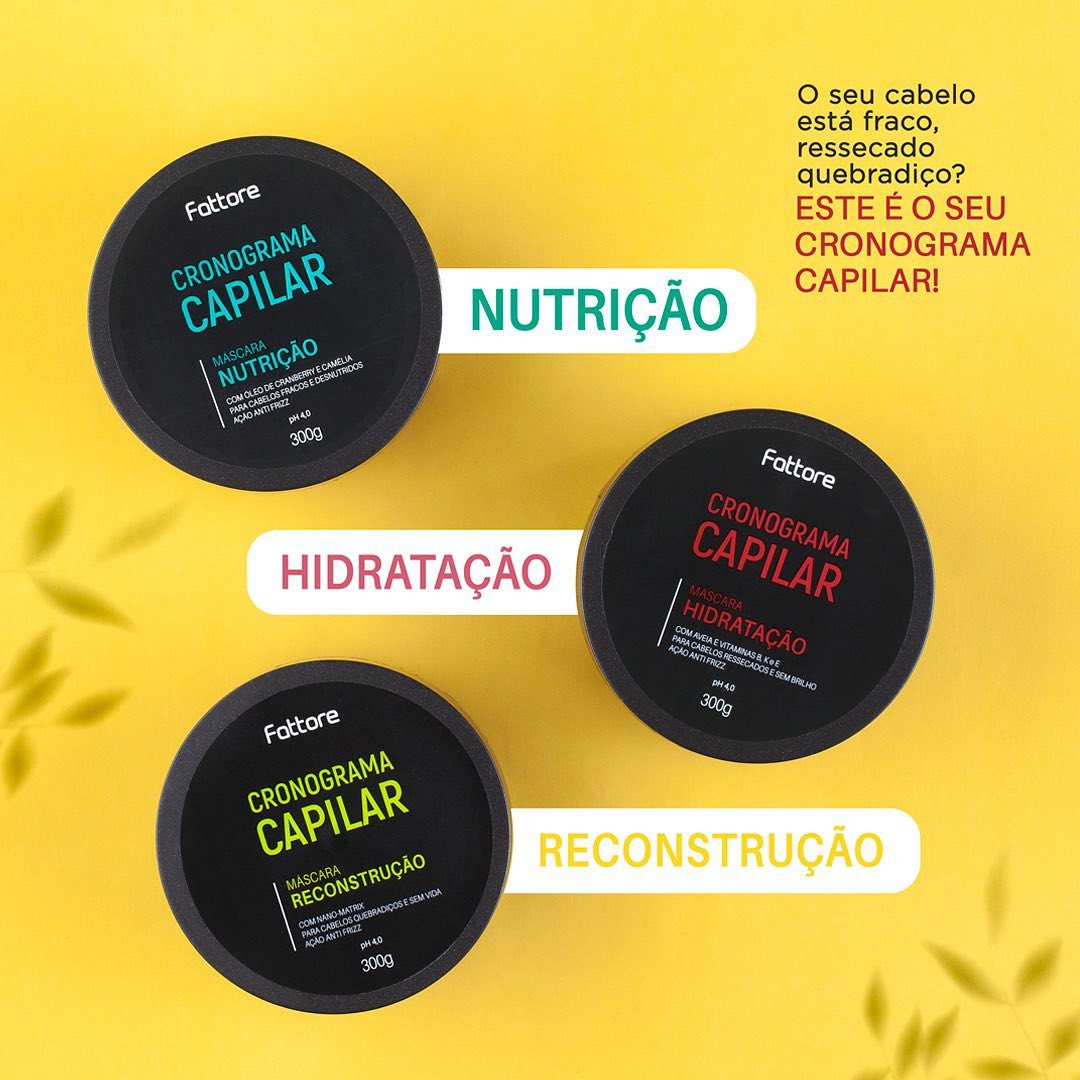 Fattore Máscara Cronograma Capilar 300g – Reconstrução Nano-Matrix