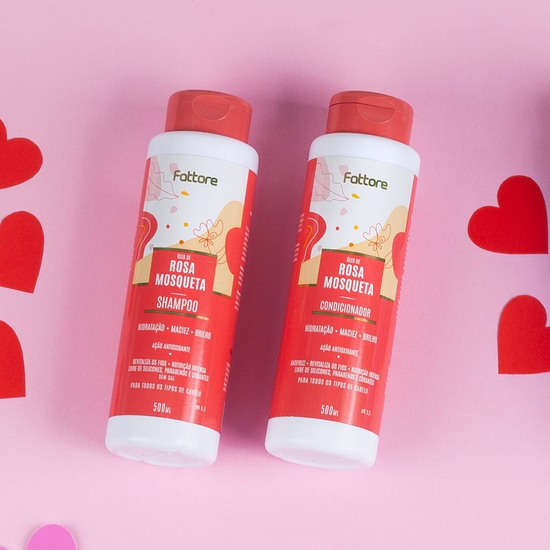 Fattore Kit Rosa Mosqueta Shampoo + Condicionador Antifrizz 500ml
