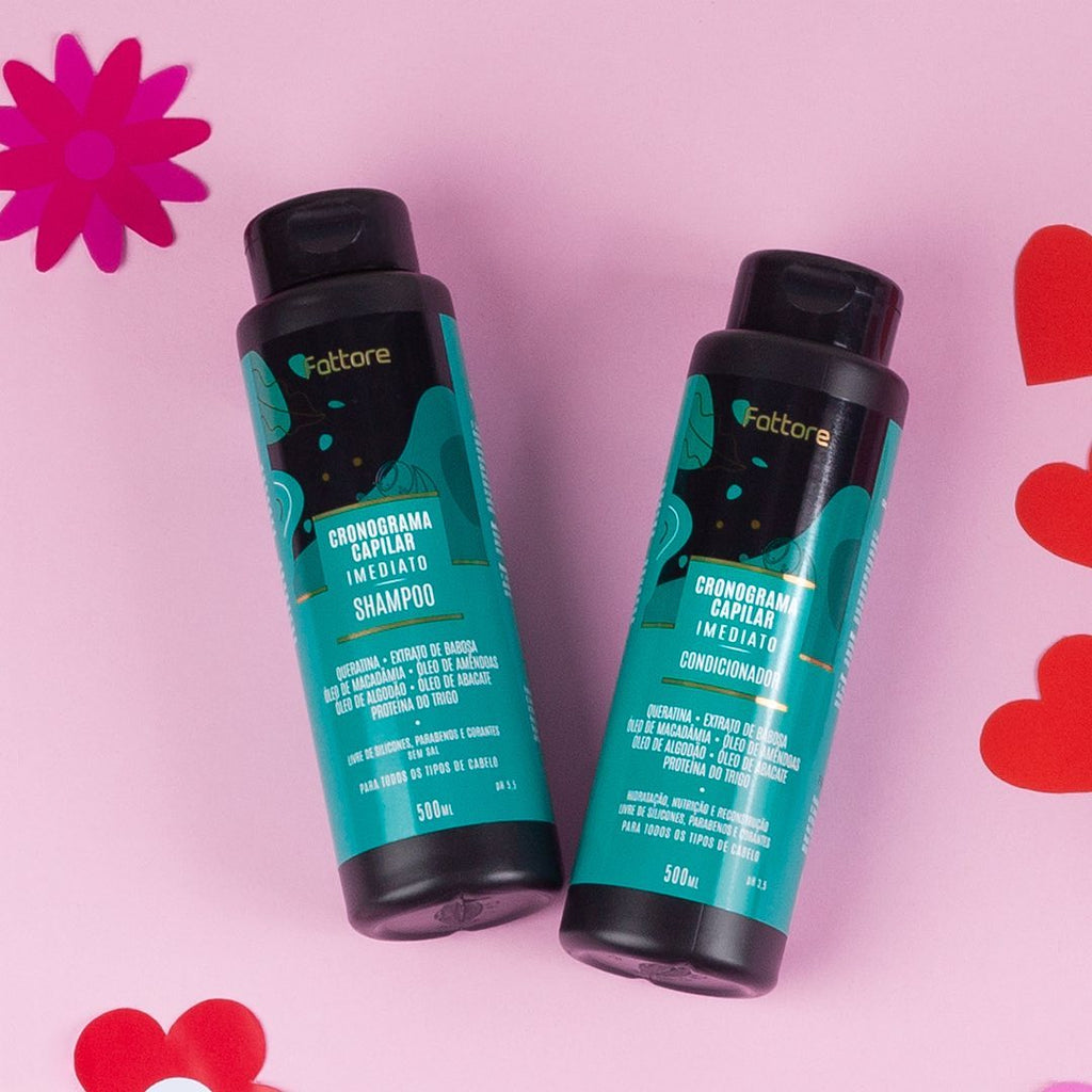 Fattore Kit Cronograma Capilar Imediato Shampoo + Condicionador – 500ml