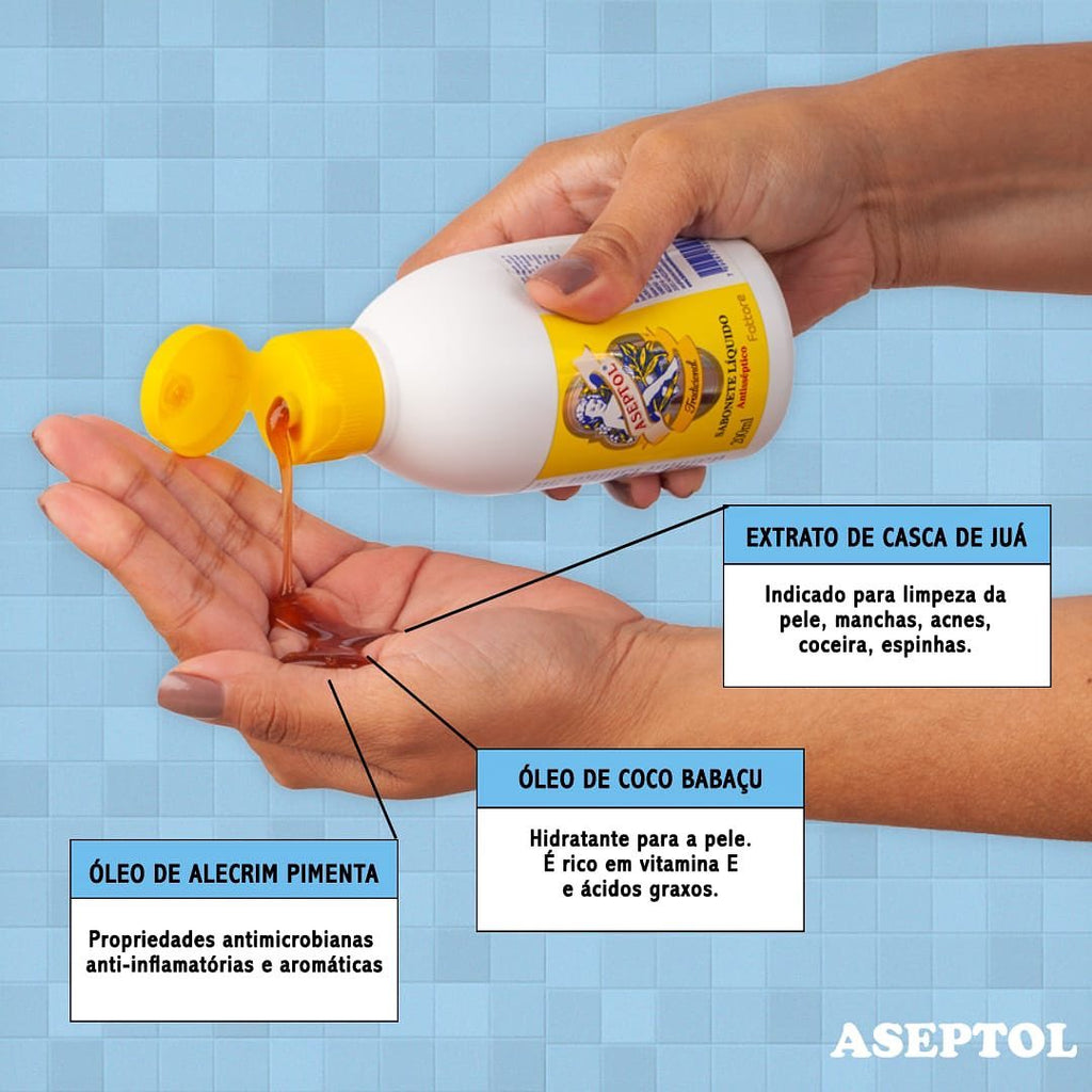 Aseptol Sabonete Antisséptico Tradicional 1 Litro