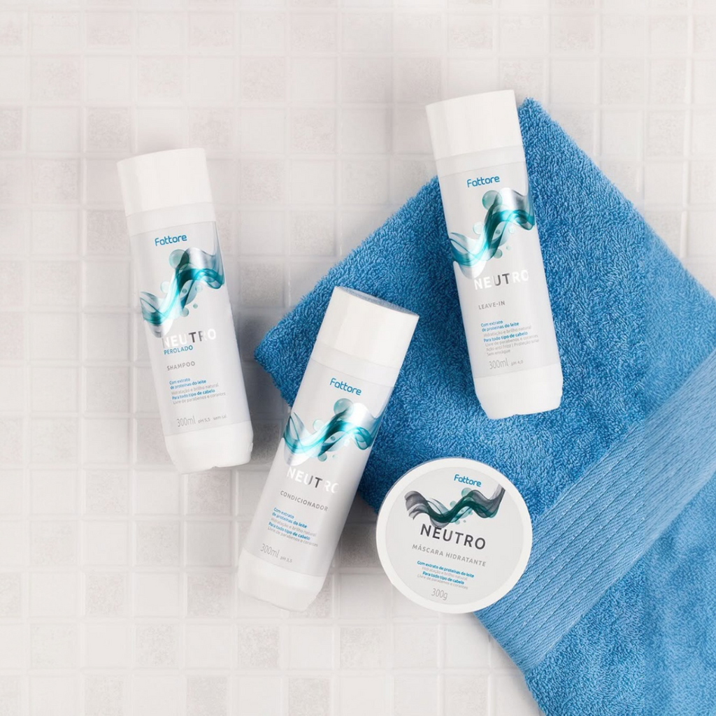 Fattore Kit Neutro – Nutrição, Brilho e Proteção Solar (4 Itens)