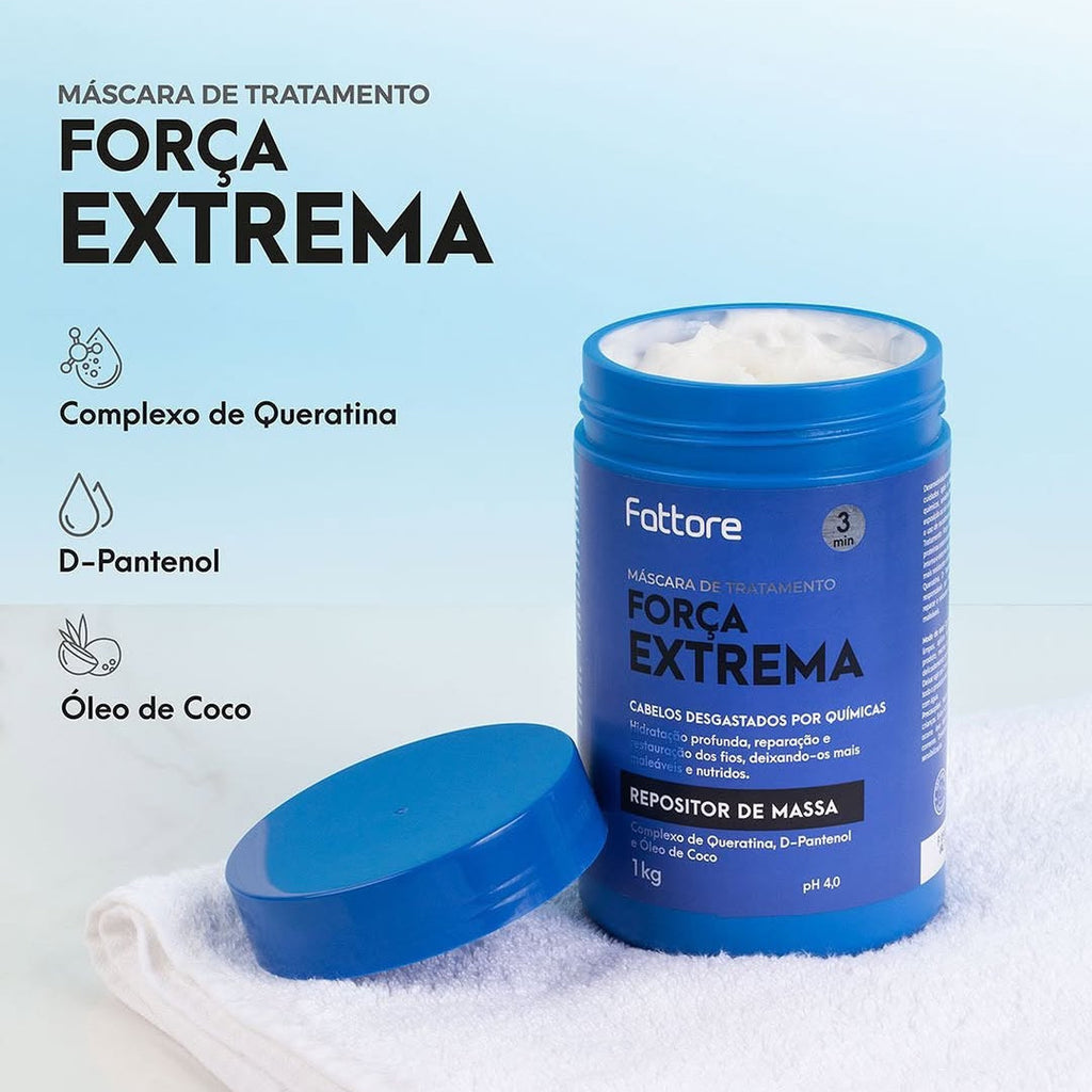 Fattore Máscara Repositora de Massa 1KG – Força Extrema e Anti-Quebra