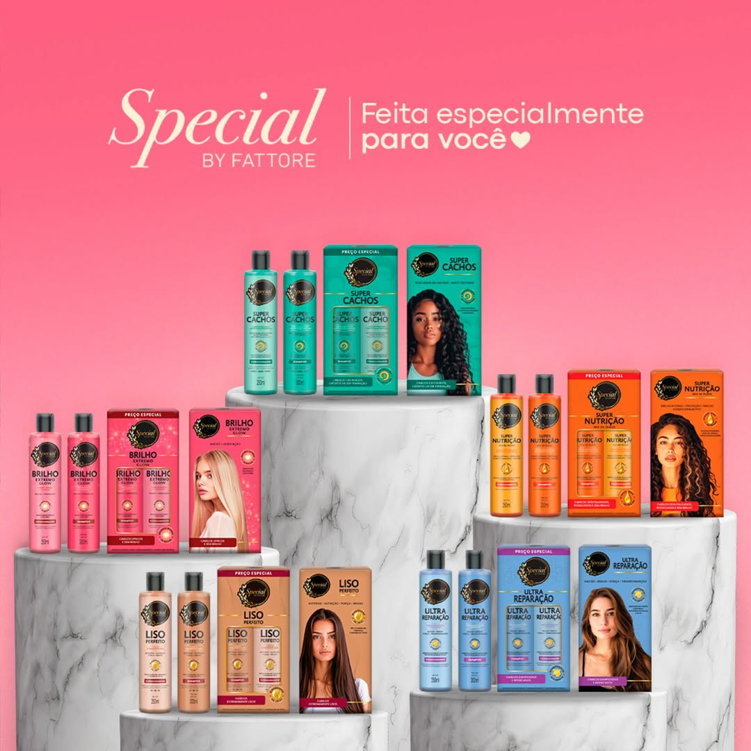 Kit Liso Perfeito Special by Fattore Shampoo + Condicionador – Antifrizz, Brilho e Maciez