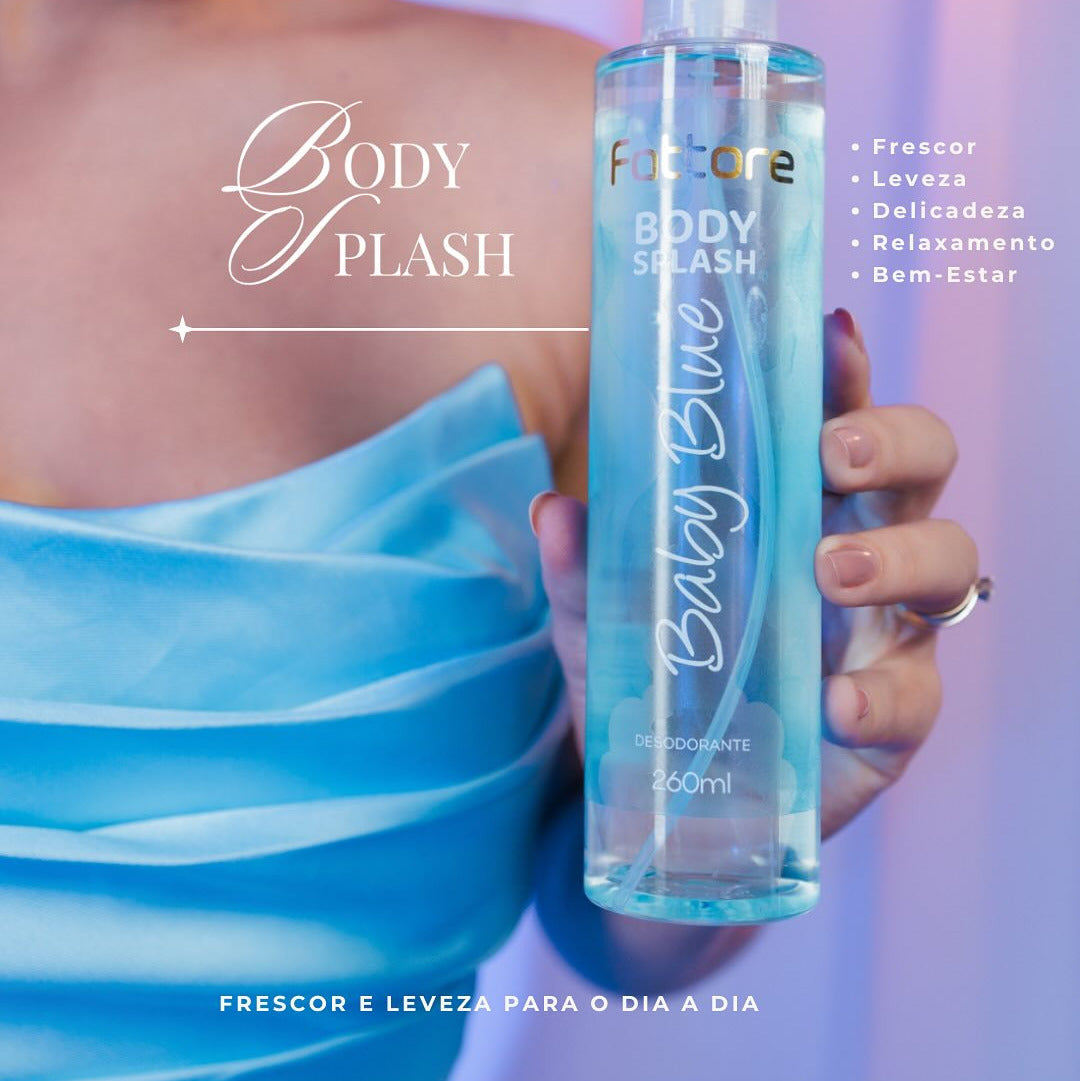 Body Splash Fattore Baby Blue 260ml – Suave e Refrescante