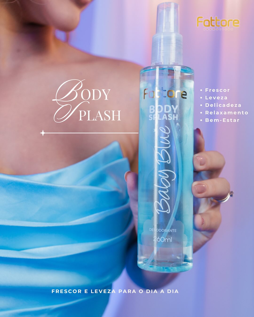 Fattore Kit Body Splash - Alta Fixação, Perfume Duradouro (4 Itens)