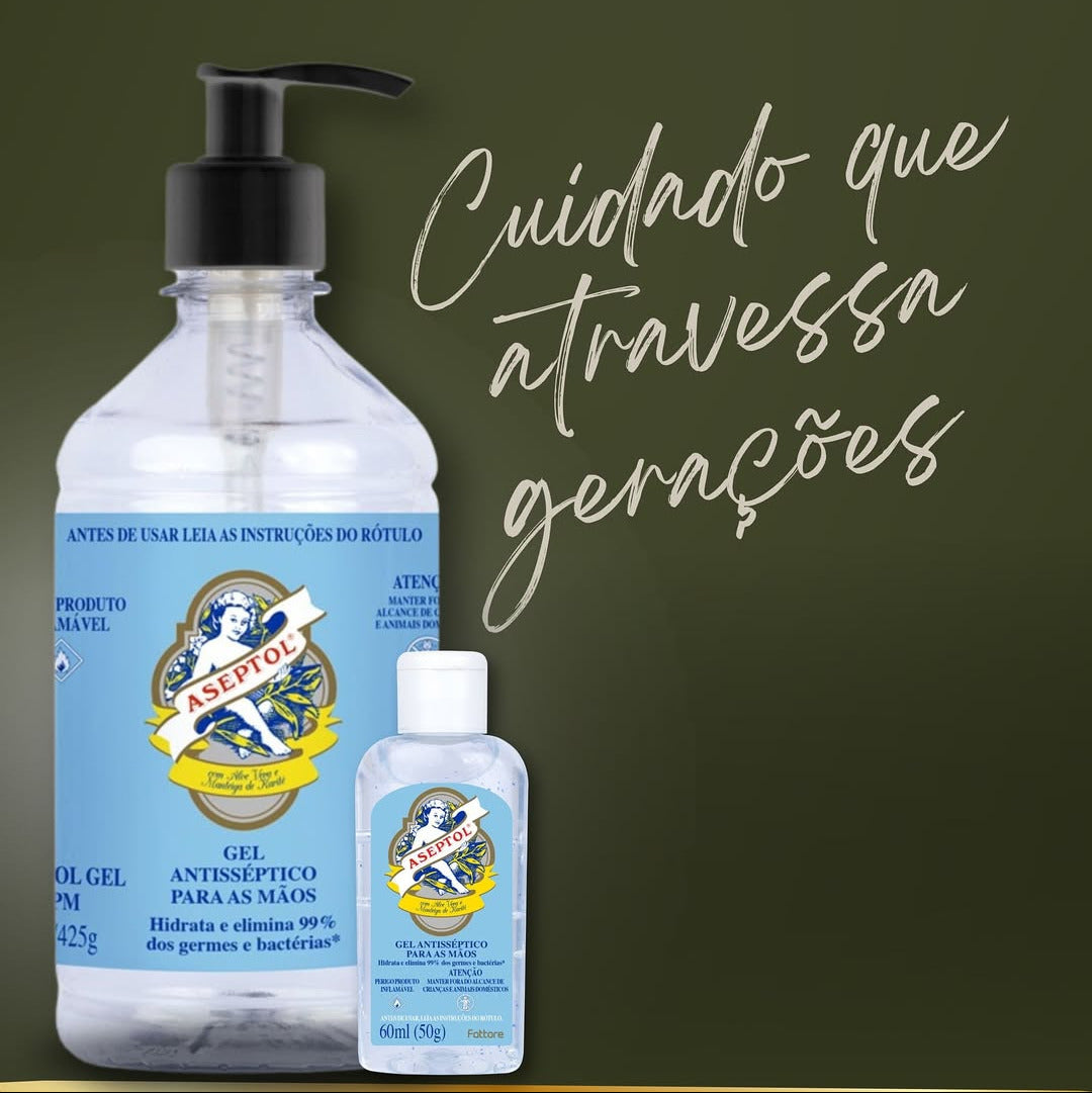 Aseptol Gel Antisséptico para as Mãos 60ml – Higienização e Proteção