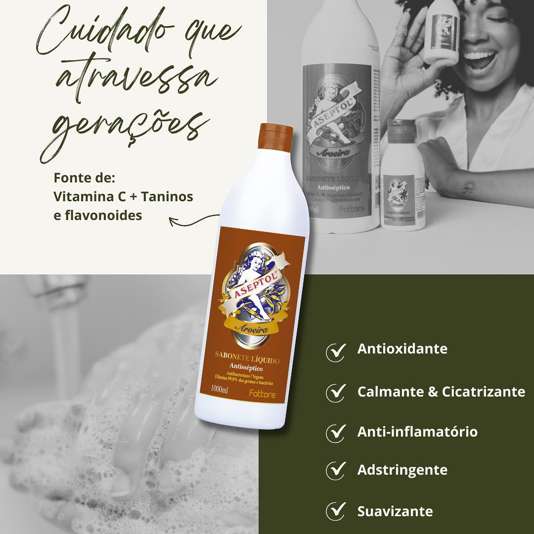 Aseptol Sabonete Antisséptico Aroeira 200ml – Fattore Cosméticos