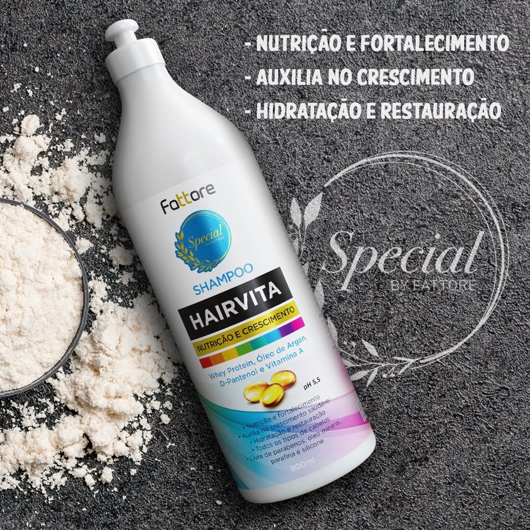 Kit Hairvita Special By Fattore Shampoo 900ml + Condicionador 900ml