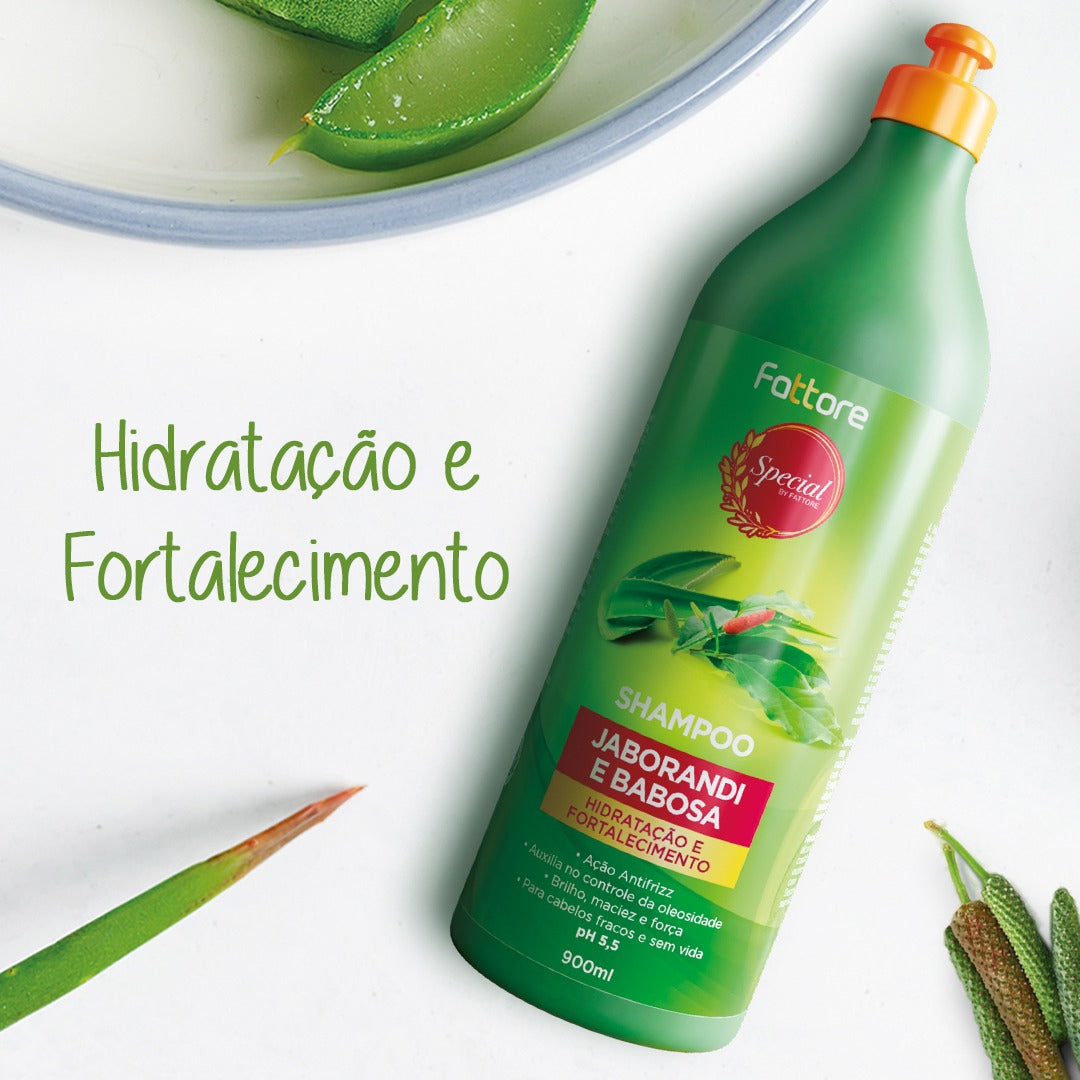 Kit Jaborandi e Babosa Special By Fattore Shampoo 900ml + Condicionador 900ml