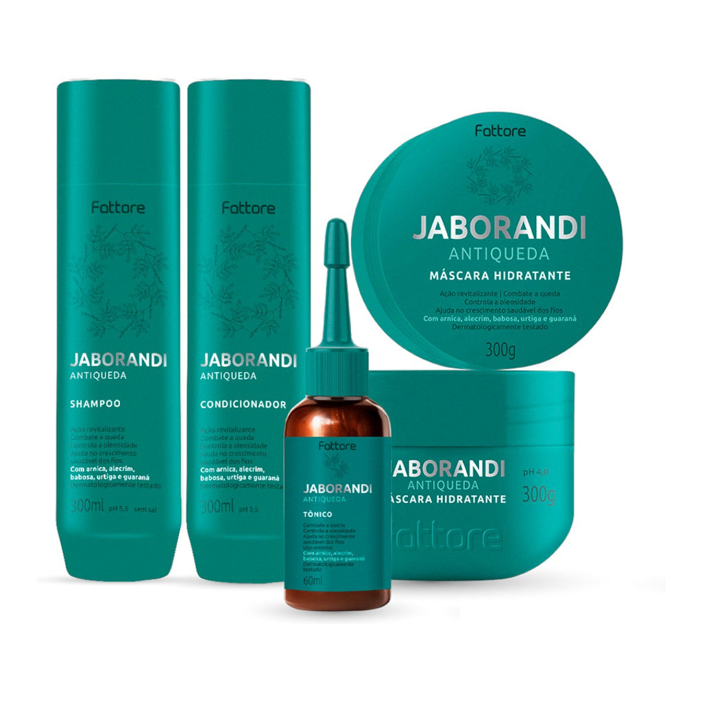 Fattore Kit Jaborandi Antiqueda – Crescimento e Força com Tônico Capilar (4 Itens)