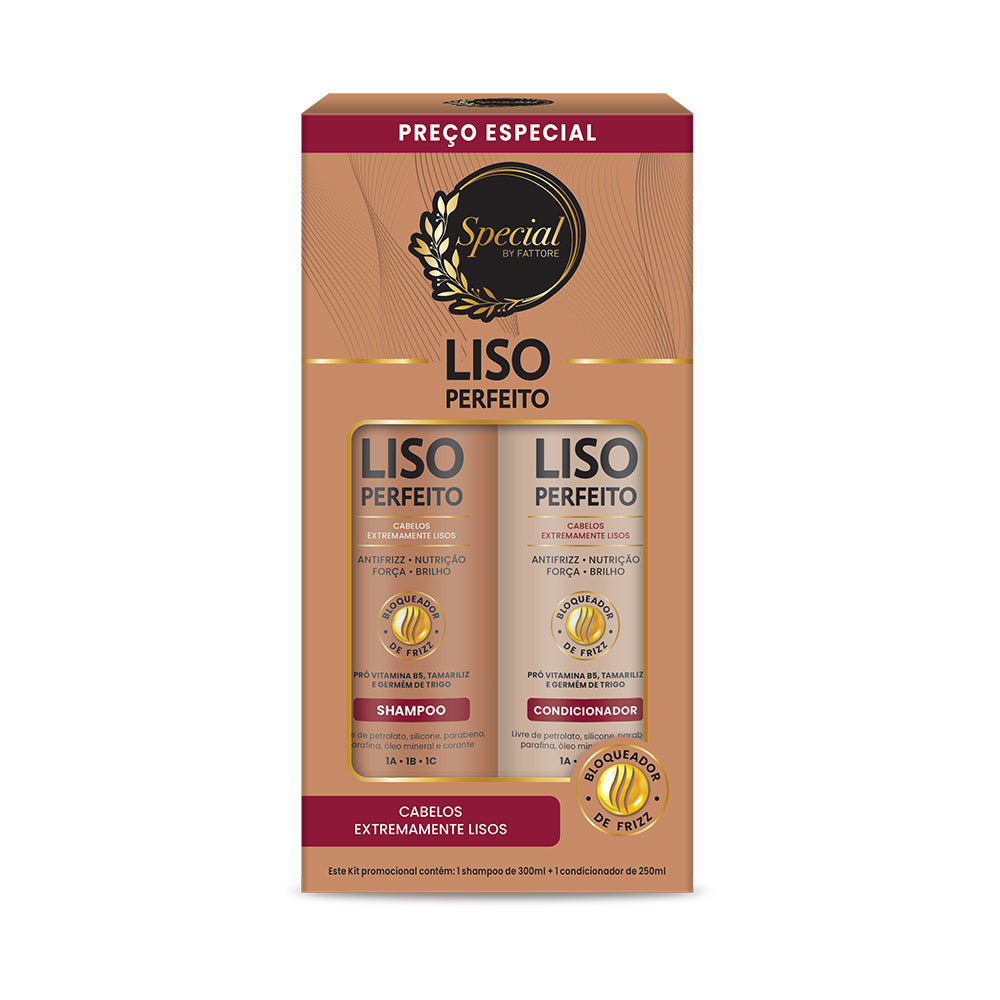 Kit Liso Perfeito Special By Fattore Shampoo 300ml Condicionador 250ml