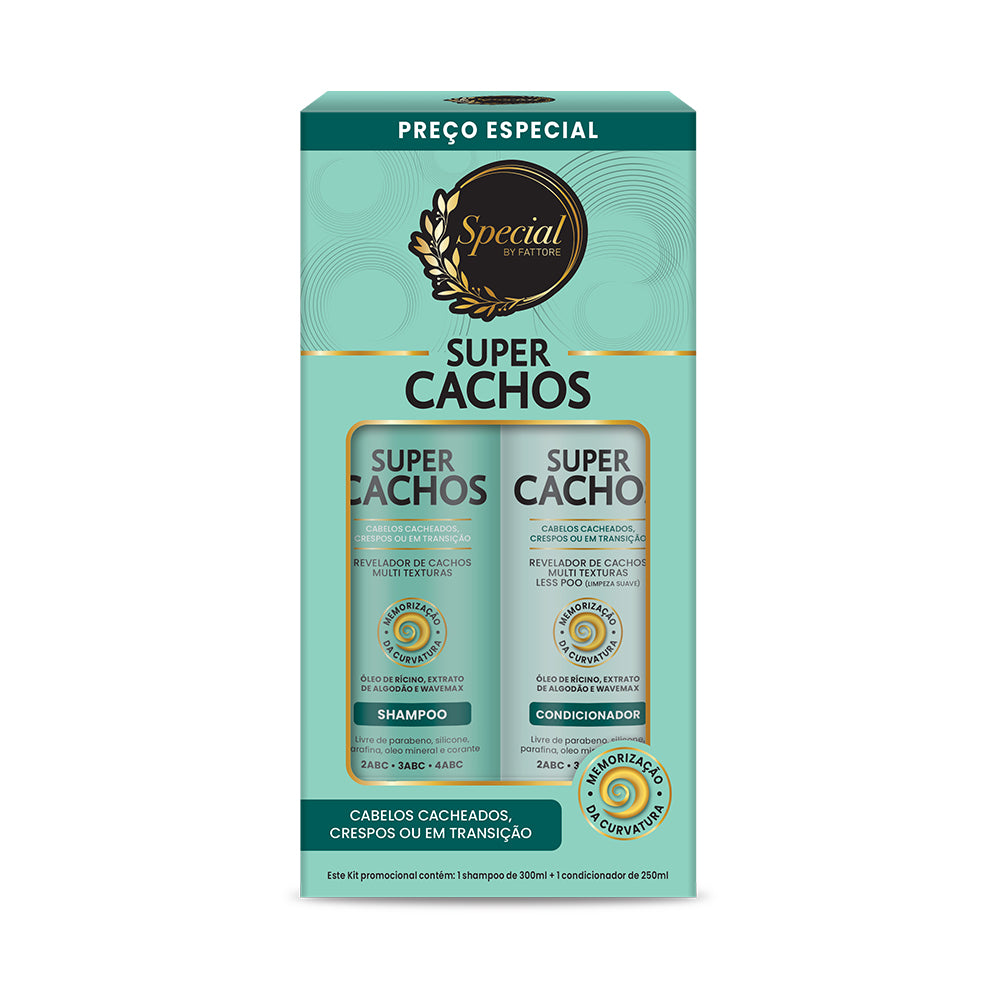 Kit Super Cachos Special By Fattore Shampoo 300ml Condicionador 250ml