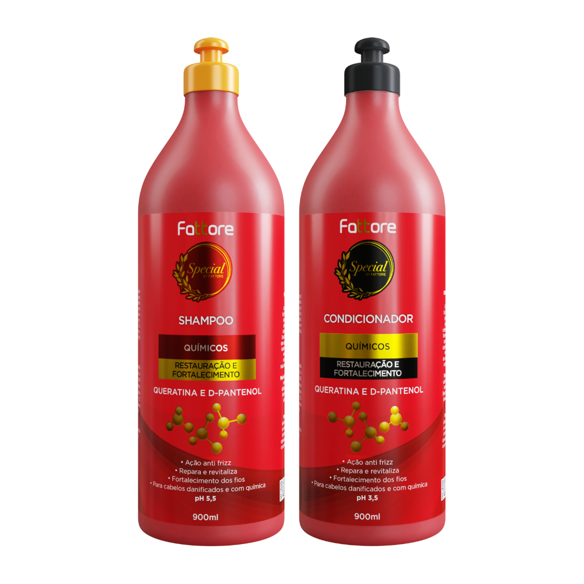 Kit Químicos Special By Fattore Shampoo 900ml + Condicionador 900ml