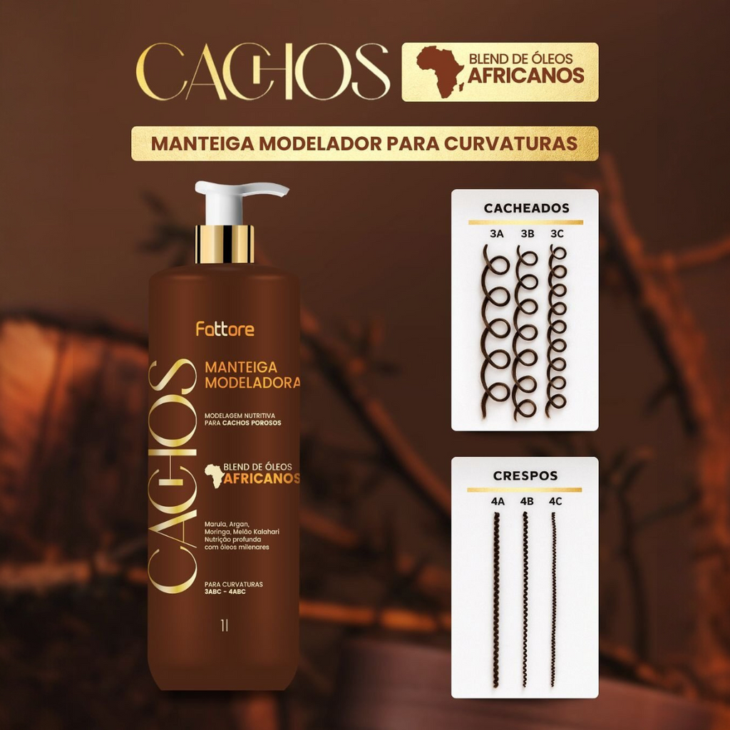 Fattore Manteiga Modeladora Cachos 1L – Nutrição e Definição