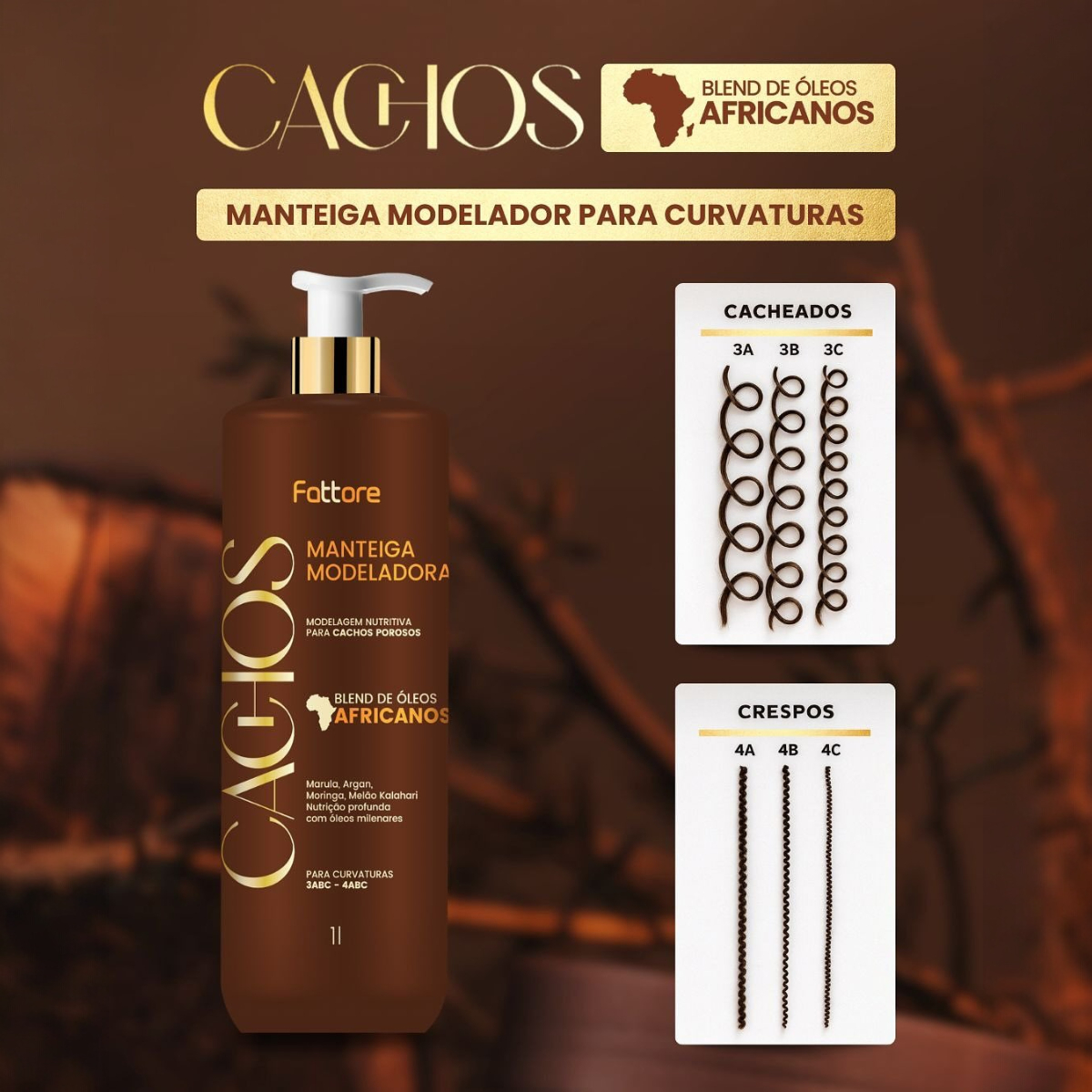 Fattore Manteiga Modeladora Cachos 1L – Nutrição e Definição
