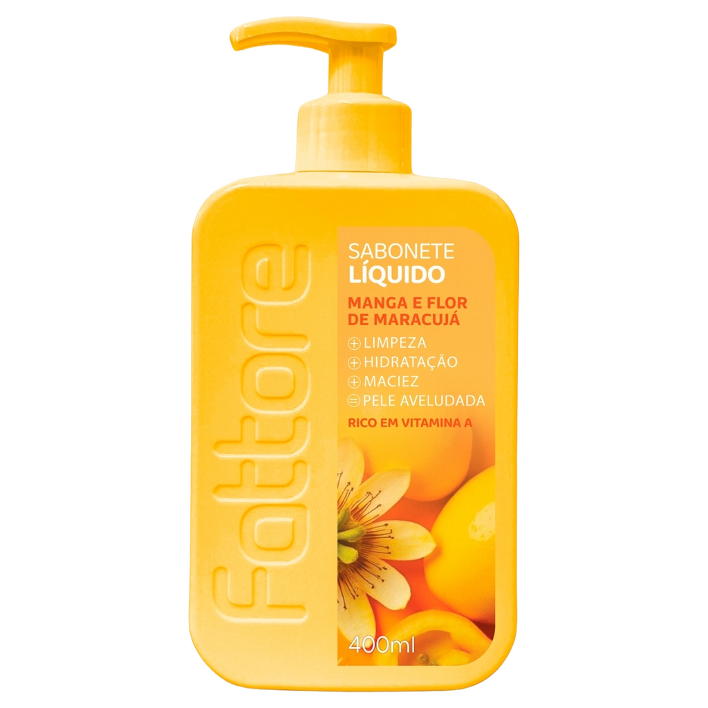 Fattore Kit Manga e Flor de Maracujá – Sabonete, Hidratante e Esfoliante (3 Itens)