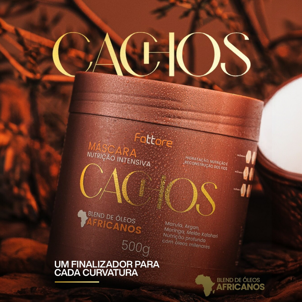 Fattore Máscara Cachos Óleos Africanos Nutrição Intensiva  – 500g