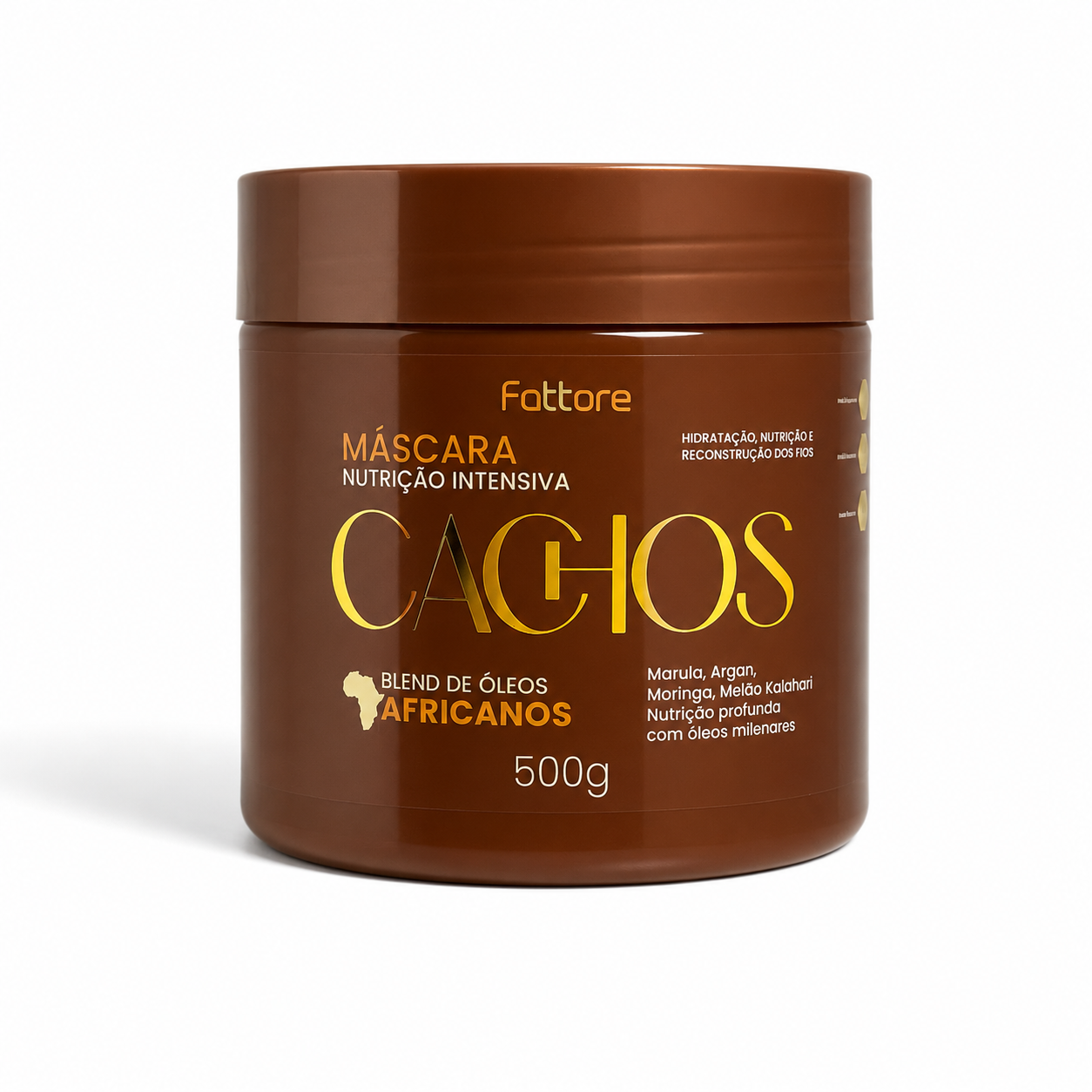 Fattore Máscara Cachos Óleos Africanos Nutrição Intensiva  – 500g