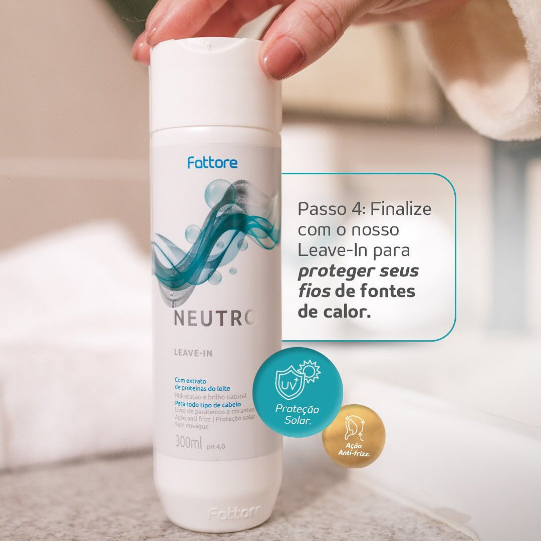 Fattore Leave-in Neutro 300ml – Hidratante com Proteção UV