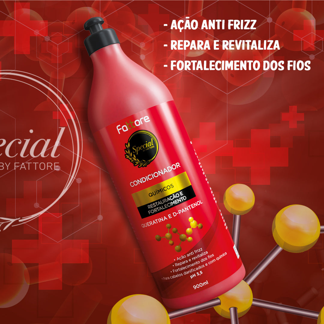 Kit Químicos Special By Fattore Shampoo 900ml + Condicionador 900ml