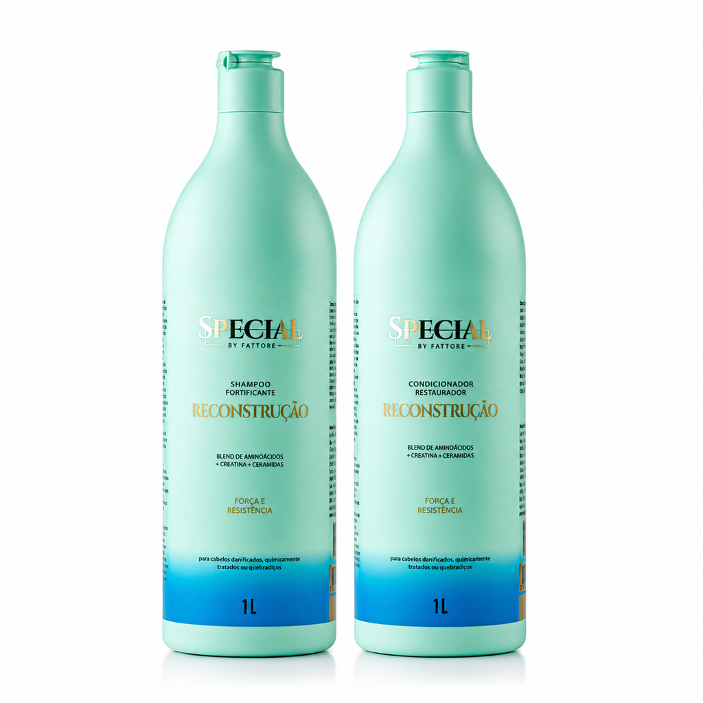 Kit Reconstrução Shampoo e Condicionador 1L Special By Fattore